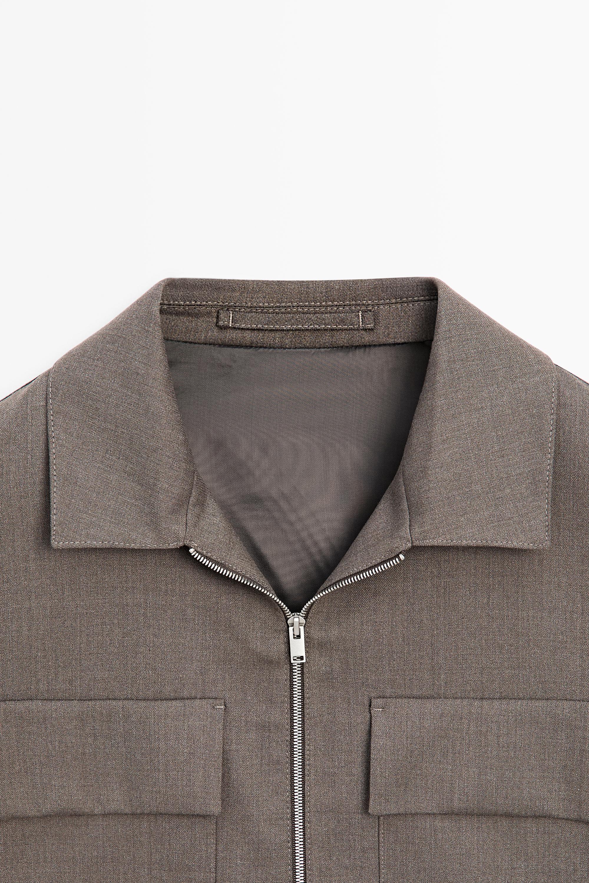 Wool-blend overshirt